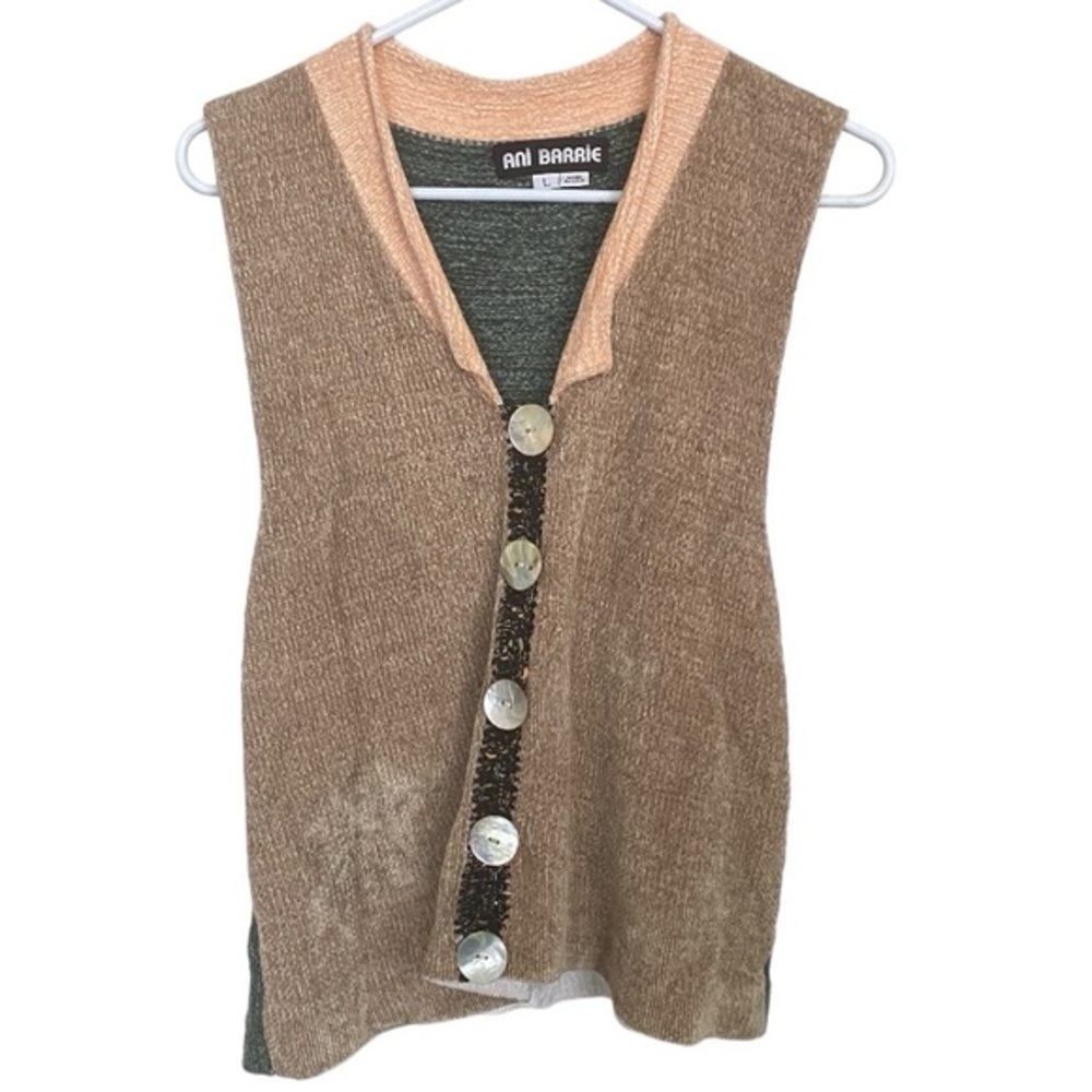 VINTAGE‎ Ani Barrí hand loomed sweater vest sz L